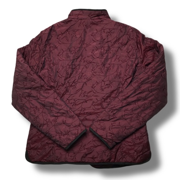 Eddie Bauer 650 Fill Power Premium Quality Goose Down Floral Puffer Women’s Sz L - Picture 2 of 7